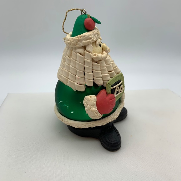 Vintage Handmade Christmas Teacher Santa Claus Retro Christmas Ornament - Picture 2 of 13